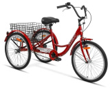 Велосипед трехколесный Aist Cargo 1.1 24 для взрослых, 1-скорость, бордовый